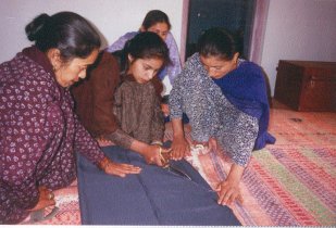 Cutting fabric